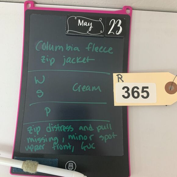 Columbia Full Zip Jacket Womens S Small Cream Colorblock Fleece Raglan Pockets - Picture 14 of 15